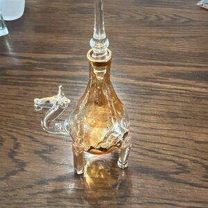 Hand blown glass perfume bottle